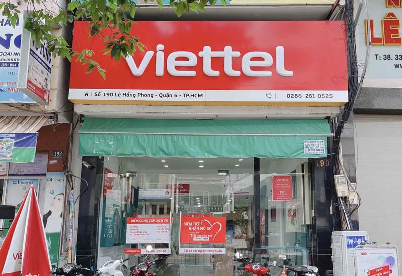 Cửa hàng Viettel quận 5 - Viettel Lê Hồng Phong
