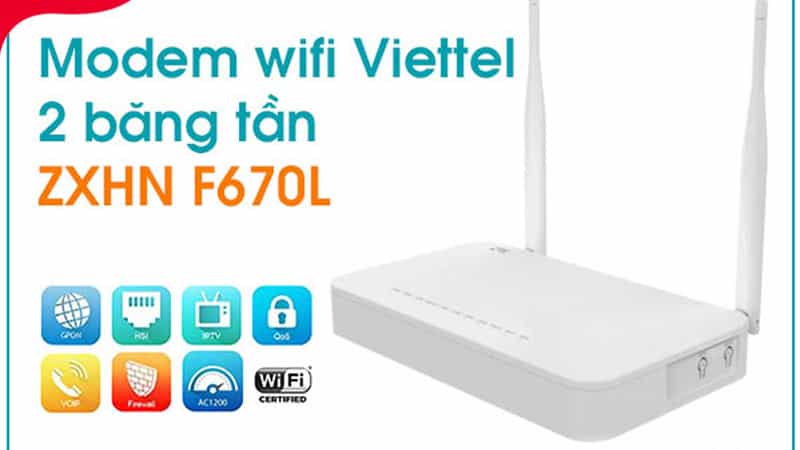 Modem Wifi Viettel ZTE ZXHN F670L