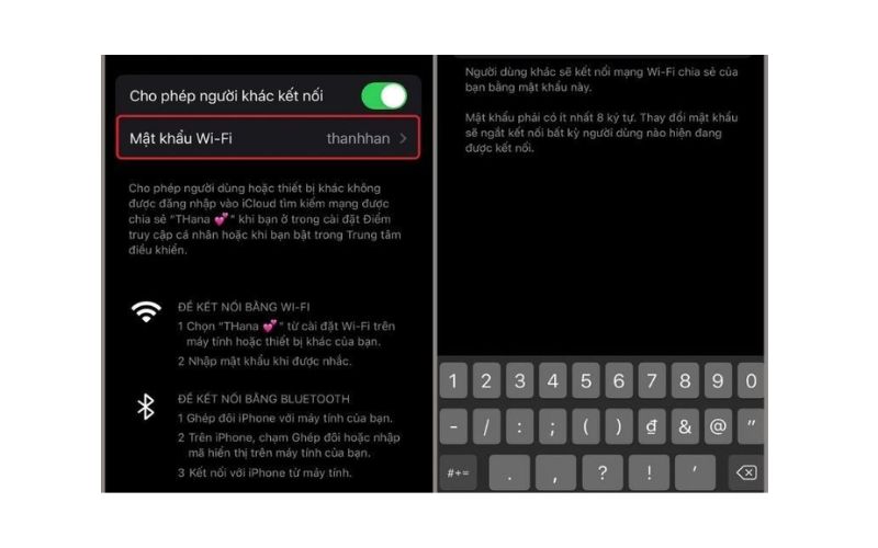 hướng dẫn chia sẻ wifi trên iphone